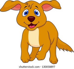 Cute dog running