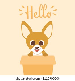 Cute dog say hello