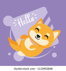 Cute dog say hello