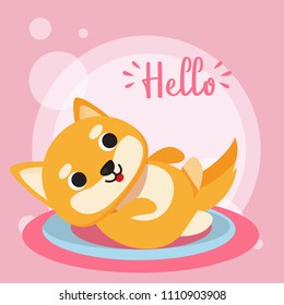 Cute dog say hello