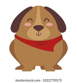 cute dog with scarf