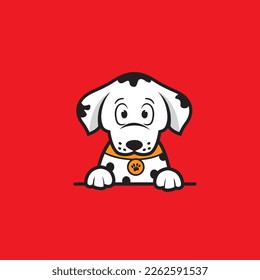 cute dog seamless design vector