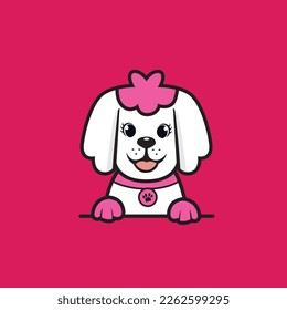 cute dog seamless design vector