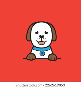 cute dog seamless design vector