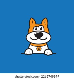 cute dog seamless design vector