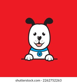 cute dog seamless design vector