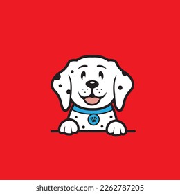 cute dog seamless design vector