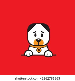cute dog seamless design vector