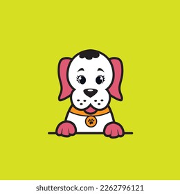 cute dog seamless design vector