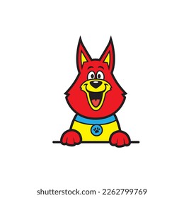 cute dog seamless design vector