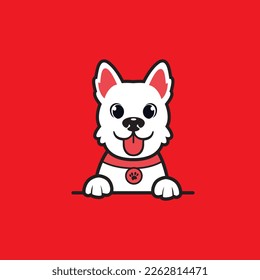 cute dog seamless design vector