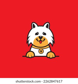 cute dog seamless design vector