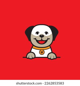 cute dog seamless design vector