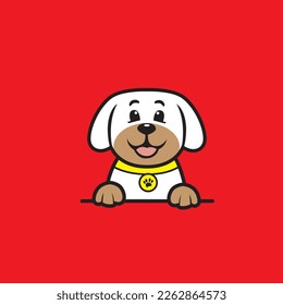 cute dog seamless design vector