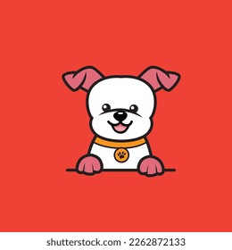cute dog seamless design vector