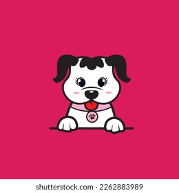 cute dog seamless design vector