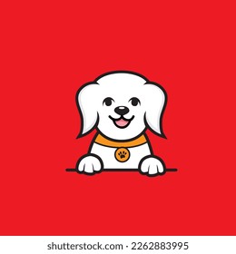 cute dog seamless design vector