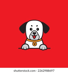 cute dog seamless design vector