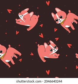 Cute dog seamless pattern for textile print design and other design