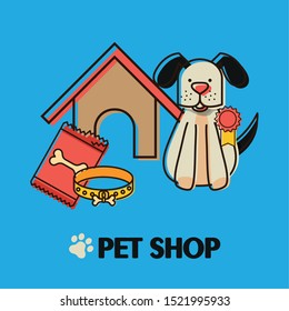 cute dog silhouette icon vector illustration design