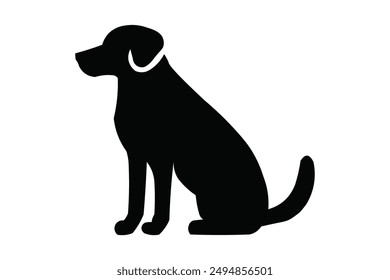 Cute Dog Silhouette in Vector Art Style