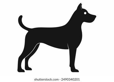A cute dog silhouette vector illustration