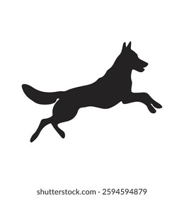 Cute Dog Silhouettes Vector Design 