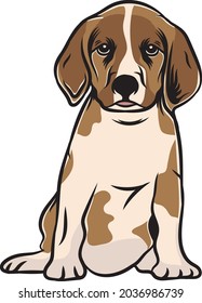 cute dog simple vector illustration. pet vector. 