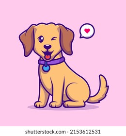 Ilustración del icono del vector de dibujos animados de la cúpula del perro. Concepto de icono de la naturaleza animal Vector Premium aislado. Estilo de dibujo plano