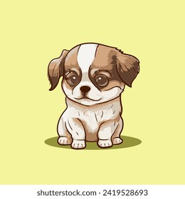 Ilustración del icono del vector de dibujos animados de la cúpula del perro. Concepto de icono de la naturaleza animal Vector Premium aislado. Estilo de dibujo plano