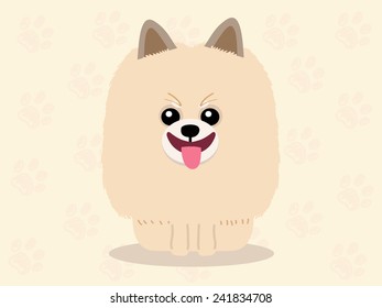 Cute dog sitting - vector set of icons and illustrations 