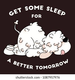 cute dog sleeping  character design/fashion graphic, T-shirt graphics