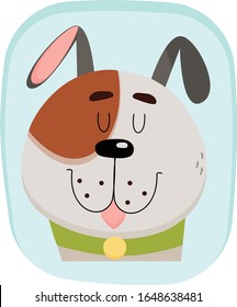 Cute dog with smile.Vector illustration