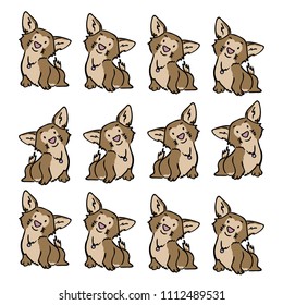 cute dog smiling. pattern with corgi. background for notebook