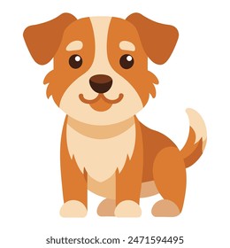 Cute Dog standing Cartoon Vector Icon Illustration