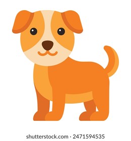 Cute Dog standing Cartoon Vector Icon Illustration