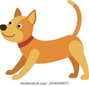 Cute Dog Stretching Cartoon Vector Icon Illustration Animal Sport Icon Isolated Flat Vector