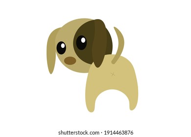 Cute Dog with Striped Face