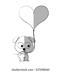 cute dog tender isolated icon vector illustration design