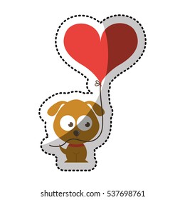 cute dog tender isolated icon vector illustration design