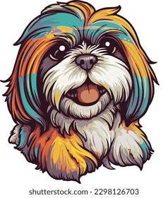 Cute dog for t-shirt design, Vector