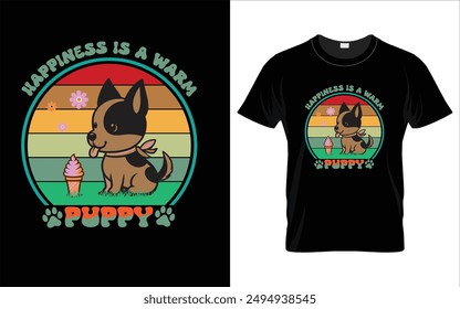  cute dog vactor chocolate t-shirt design