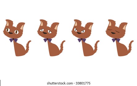 cute dog with various expressions