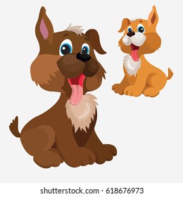 Cute dog. vector