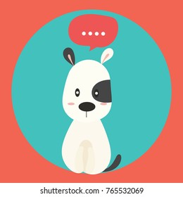 cute dog vector