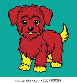 cute dog  vector art illustration 