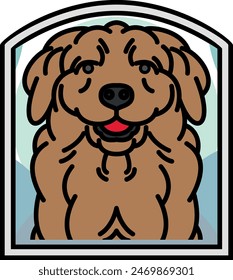 lindo perro Vector ilustración de dibujos animados 