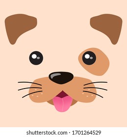 Cute dog vector design, childish style