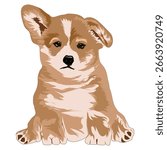 Cute Dog Vector Design , Cut File , T-shirt Print Design