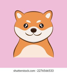 cute dog vector design illustration line art